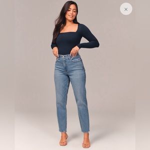 Curve Love High Rise Extra Short Inseam Mom Jeans